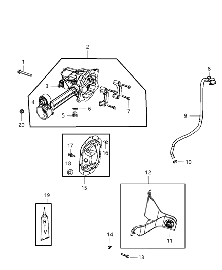 2012 Jeep Liberty Drain Plug Diagram for 5066054AB