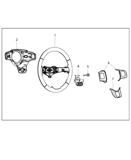 2014 Dodge Journey Steering Wheel Assembly Diagram