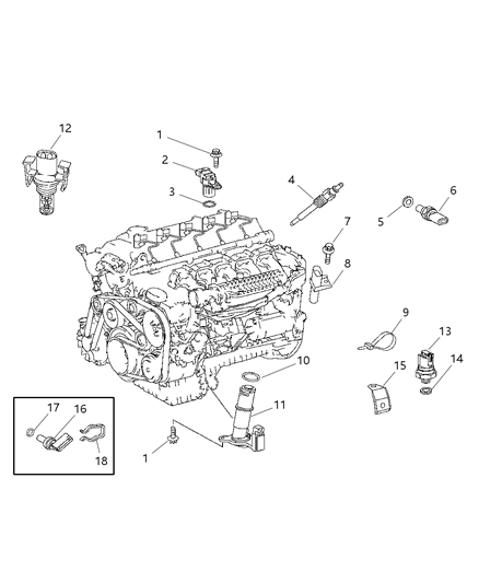 2003 Dodge Sprinter 2500 Sensors - Engine Diagram