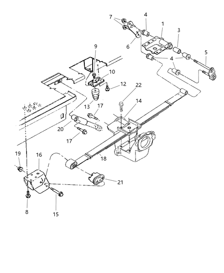 1997 Chrysler Town & Country Suspension - Rear Diagram 2