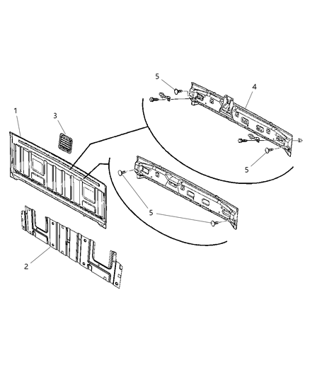 2017 Ram 3500 Aperture Panel And Pillar Supports - Cab Back Diagram