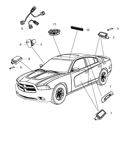 2014 Dodge Charger Lamps Interior Diagram