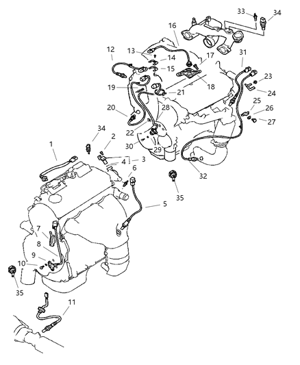 2002 Chrysler Sebring Sensors Diagram