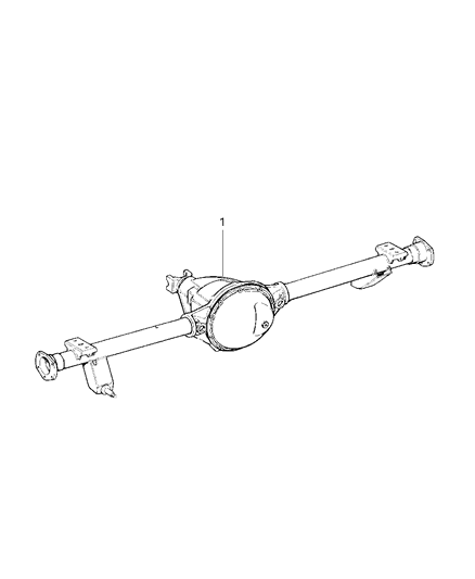 1998 Jeep Grand Cherokee Axle Assembly, Rear Diagram