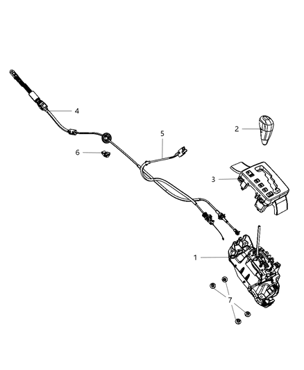 2008 Chrysler Pacifica Transmission Shifter Diagram for 5273833AA