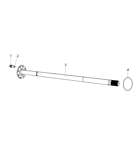 2020 Ram 3500 Axle Rear Shaft Diagram for 68454733AA