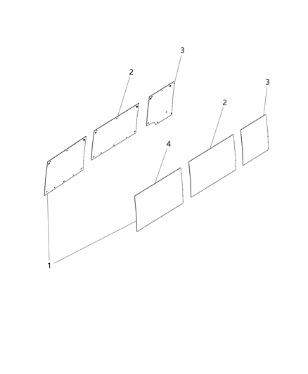 2015 Ram ProMaster 2500 Glass-Sliding Door Diagram for 68166394AA