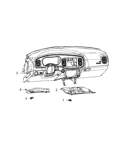 2020 Dodge Charger Lamps, Interior Diagram 3