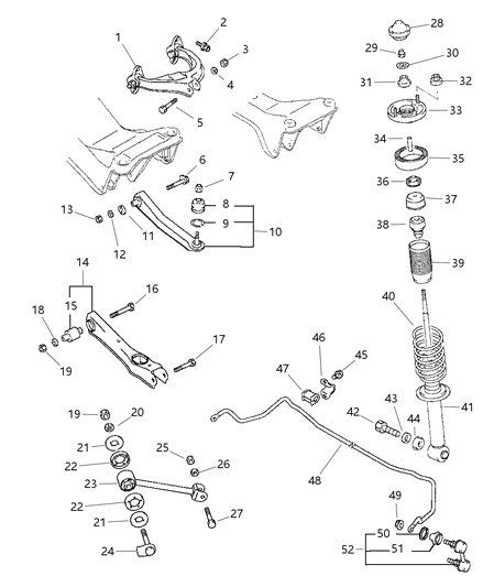 1999 Dodge Avenger Rear Suspension Diagram