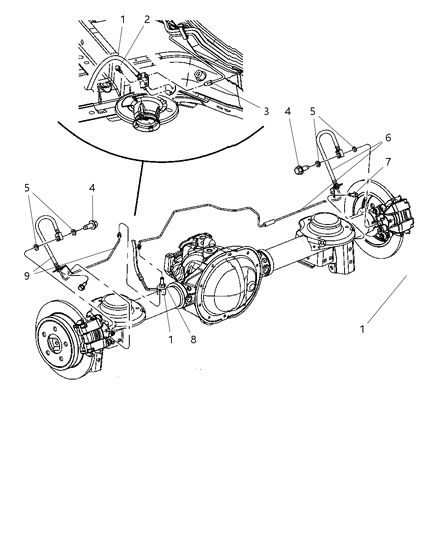 2007 Jeep Liberty Line-Brake Diagram for 52128514AE