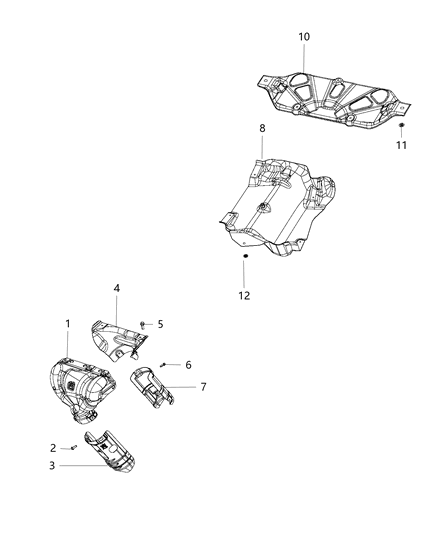 2020 Jeep Compass Exhaust Heat Shield Diagram 4