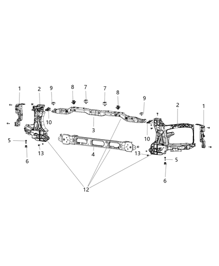 2015 Ram 2500 Radiator Support Diagram