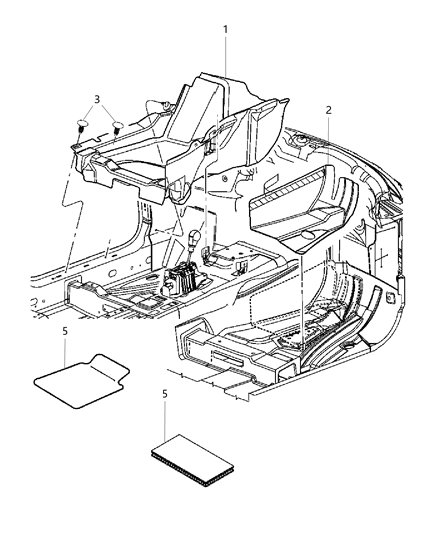 2013 Chrysler 300 Carpet, Front Diagram