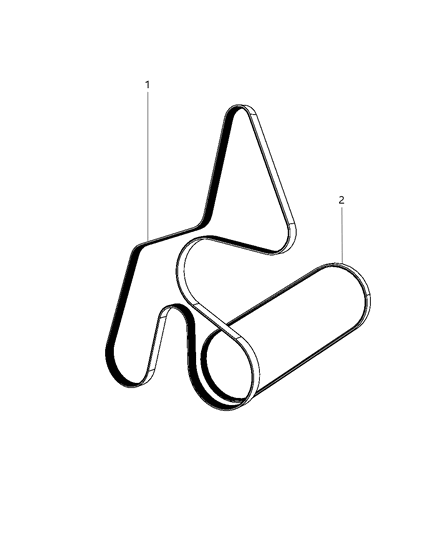 2011 Dodge Nitro Belts, Serpentine & V-Belts Diagram 2