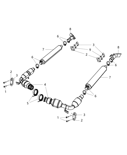 2013 Dodge Viper Exhaust System Diagram