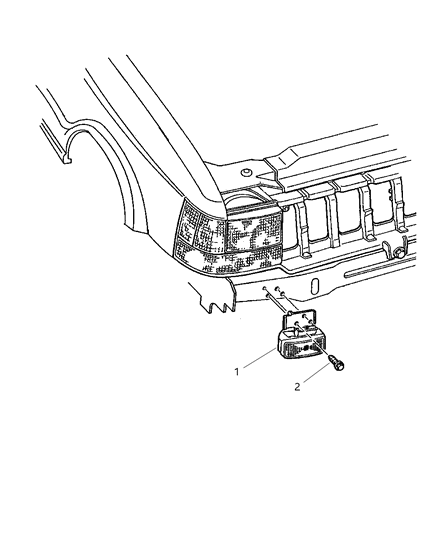 1997 Jeep Grand Cherokee Right Fog Lamp Diagram for 55155312