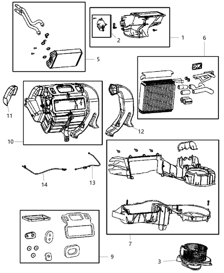 2006 Chrysler PT Cruiser Air Conditioning & Heater Unit Diagram