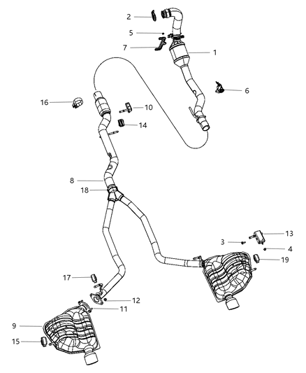 2012 Jeep Grand Cherokee Exhaust System Diagram 1