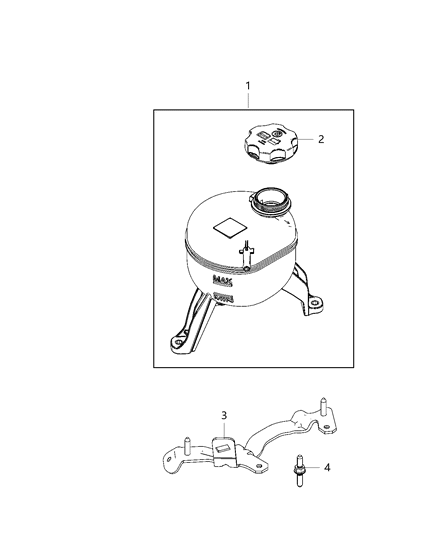 2020 Jeep Renegade Coolant Recovery Bottle Diagram 3