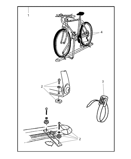 2003 Chrysler 300M Bike Carrier - Roof Diagram 2