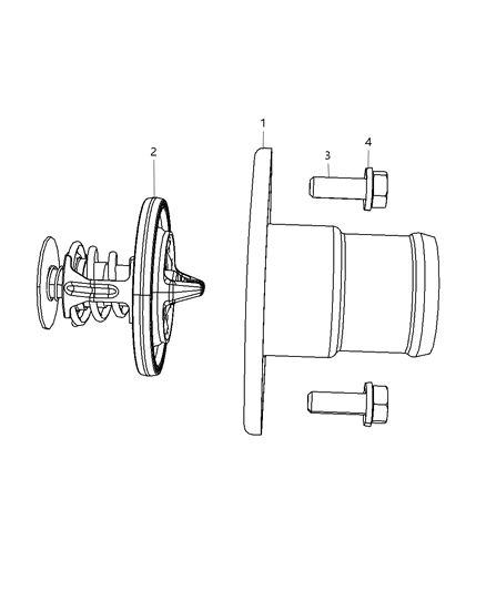 2010 Dodge Ram 1500 Thermostat & Related Parts Diagram