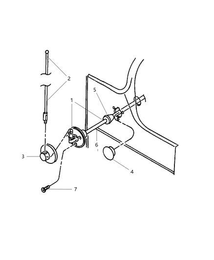 2000 Jeep Wrangler Cable-Antenna Diagram for 56008786