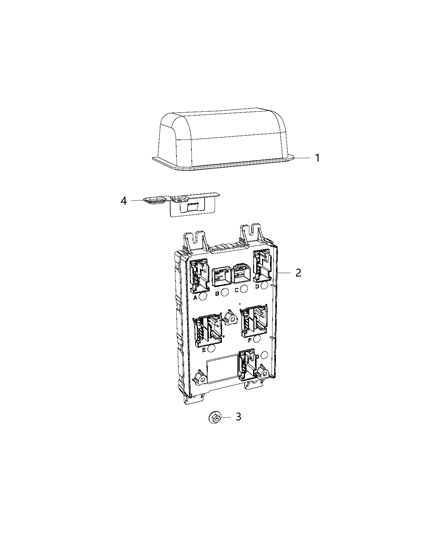 2018 Jeep Wrangler Cover-Module Diagram for 68309285AA