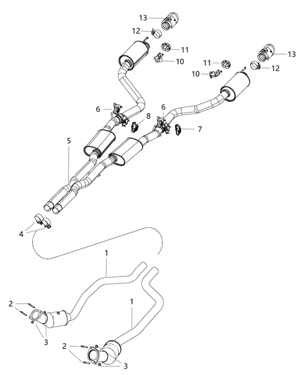2020 Dodge Charger MUFFLER-Exhaust Diagram for 68453194AB