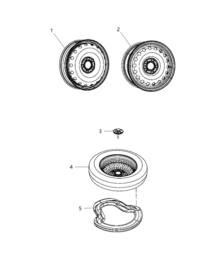 2015 Jeep Grand Cherokee Spare Wheel Stowage Diagram