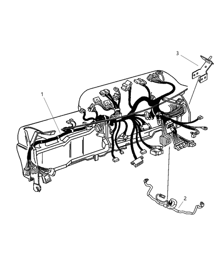 2007 Dodge Ram 3500 Pickup Wiring Instrument Panel Diagram