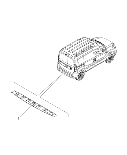 2015 Ram ProMaster City MODLING-Cargo Door Diagram for 5VR62JXWAA