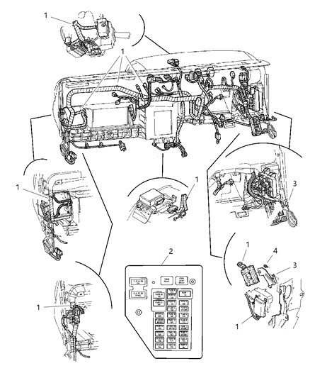 2003 Dodge Durango Wiring-Instrument Panel Diagram for 56049500AA