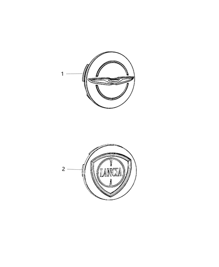 2015 Chrysler 300 Wheel Covers & Center Caps Diagram