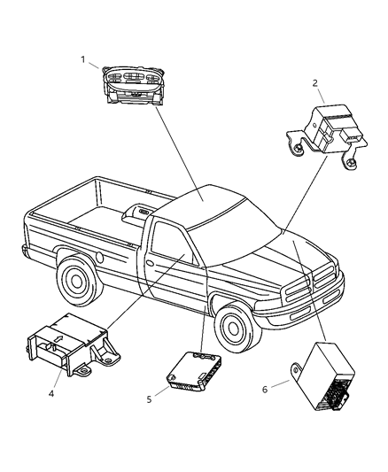 2002 Dodge Ram 3500 Module-Heated Front Seats Diagram for 56045105AC