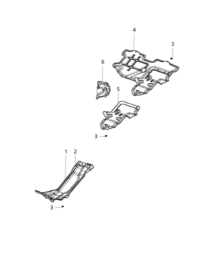 2020 Jeep Wrangler Shield-Exhaust Diagram for 68279818AA