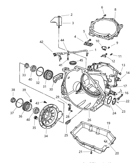 1997 Chrysler LHS Case & Related Parts Diagram