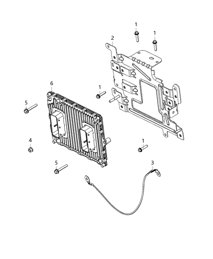 2020 Jeep Gladiator Modules, Engine Compartment Diagram