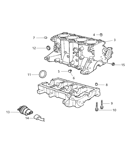 2006 Chrysler Sebring Engine-Short Diagram for 5093711AE