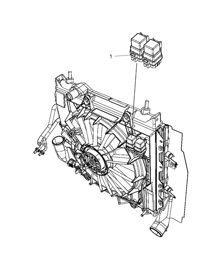 2009 Chrysler PT Cruiser Radiator Fan Relay Diagram for 68071638AA