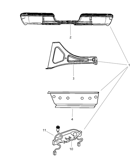 2001 Dodge Ram 2500 Regular Cab Step Bumper Diagram