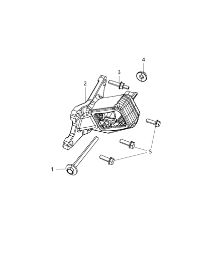 2013 Jeep Wrangler Engine Mounting Right Side Diagram 2