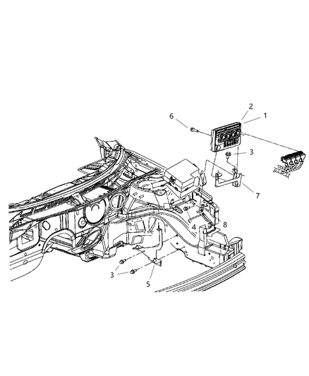 2006 Chrysler Sebring Powertrain Control Generic Module Diagram for R5094318AE