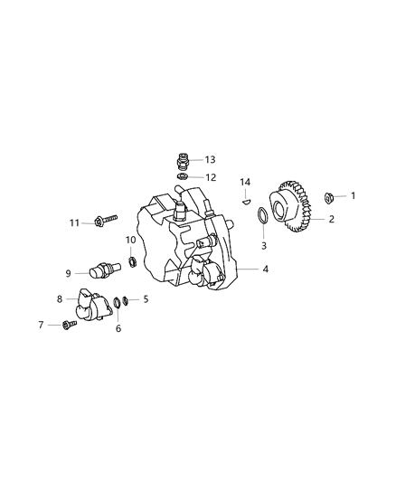 2007 Dodge Sprinter 3500 Gasket-Injection Pump Diagram for 5142117AA