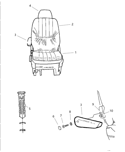 1997 Dodge Grand Caravan Rear Quad Seats Diagram 2