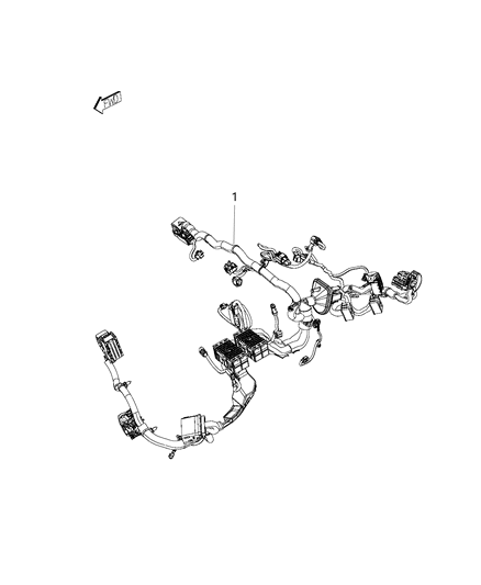 2014 Jeep Cherokee Wiring-Dash Left Diagram for 68185210AD