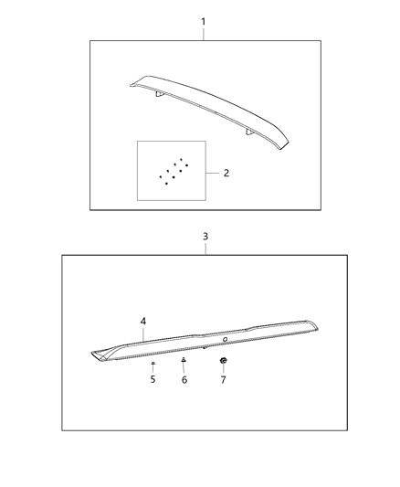 2017 Dodge Challenger Spoiler-Deck Lid Diagram for 82214480AB