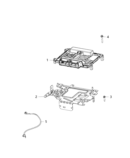 2019 Jeep Wrangler Module, Powertrain Control Diagram 1