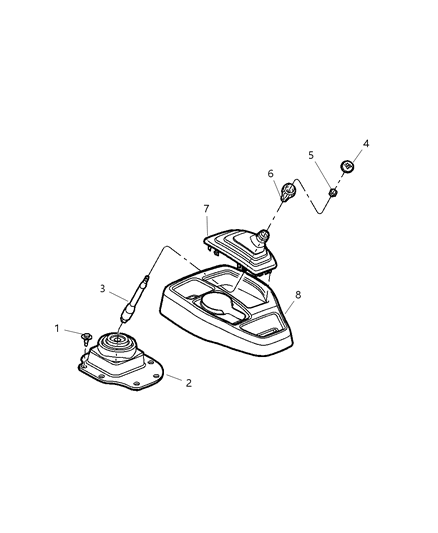 2005 Dodge Ram 1500 Gearshift Control Diagram 1
