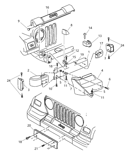 2006 Jeep Wrangler Screw Diagram for 6036181AA