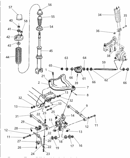 1997 Dodge Stratus Suspension - Rear Diagram